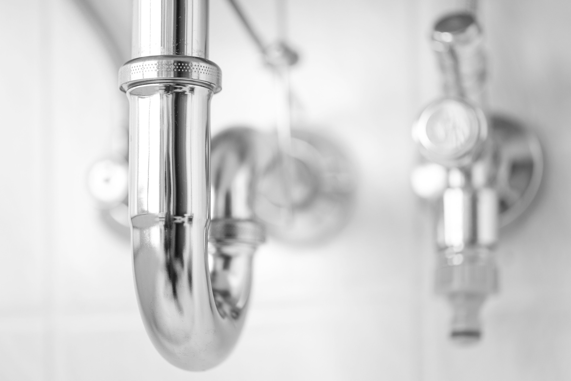 Drainpipe in the bathroom